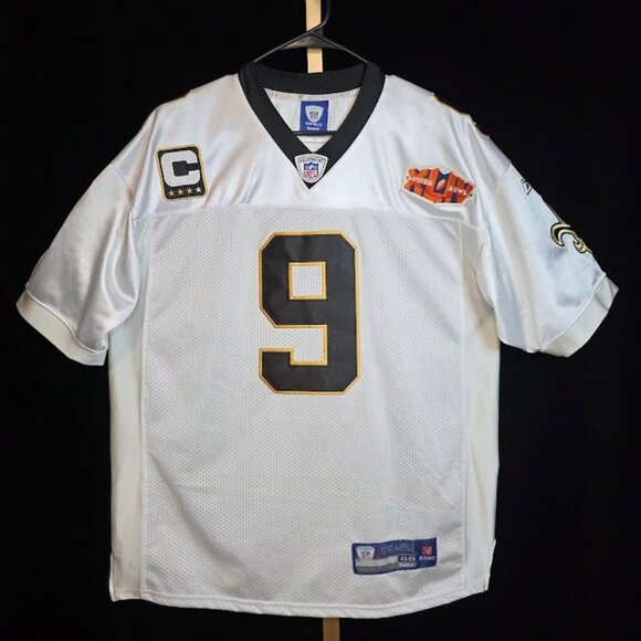 NFL Reebok On Field Drew Brees New Orleans Saints Sewn patch, Superbowl Size 48 - Picture 1 of 12